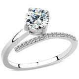 1.5Ct Round Cut Diamond Bypass Solitaire Engagement Ring 14K White Gold Finish