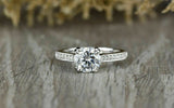 1.7ct Round Cut Diamond Engagement Ring 14k White Gold Finish Solitaire Bridal
