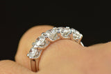 3Ct Round Cut DVVS1 Diamond Five Stone Engagement Ring 14K White Gold Finish