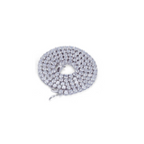 34Ct Round Cut VVS1/D Diamond Tennis Necklace Solid 14K White Gold Over