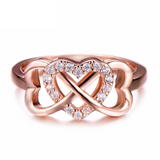 0.7ct Round Cut Diamond Engagement Ring 14k RoseGold Finish Infinity Love Design
