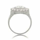 2.7ct Round Cut Diamond Engagement Ring 14k White Gold Finish Milgrain Art Deco