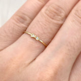 0.1ct Round Cut Moissanite Toi Et Moi Engagement Ring 14k Yellow Gold Plated