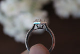 2.3ct Round Cut VVS1 Diamond Hexagon Halo Engagement Ring 14k White Gold Finish