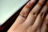 0.3ct Engagement Ring Oval Cut Champagne Diamond Trilogy 14k White Gold Finish
