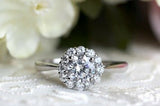 Halo Solitaire Engagement Ring 1.8ct Round Cut Diamond 14k White Gold Finish