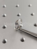 0.5ct Round Cut Moissanite Stylish Women Engagement Ring 14k White Gold Plated