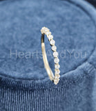 0.5ct Round Cut Moissanite Single Prong Women Wedding Band 14k YellowGold Plated