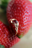 1ct Round Cut Pink Ruby Engagement Ring Leaf Vine Solitaire 14k Yellow Gold Over