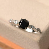 1.5ct Engagement Ring Round Cut Diamond Marquise Accent 14k White Gold Finish