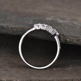 1.4ct Engagement Ring Round Cut Diamond Minimalist Design 14k White Gold Finish