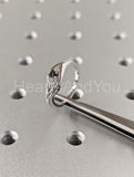 0.5ct Round Cut Moissanite Stylish Women Engagement Ring 14k White Gold Plated