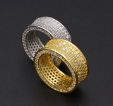 3Ct Round Diamond Elegant Wide Eternity Wedding Ring Band 14K Yellow Gold Finish