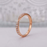 1ct Round Cut Diamond Wedding Band Half Eternity Channel Set 14k RoseGold Finish