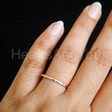 0.15ct Round Cut Moissanite Minimalist Flush Set Women Band 14K WhiteGold Plated