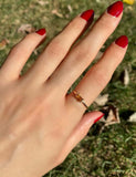 0.5ct Baguette Cut Yellow Sapphire Minimalist Solitaire Ring 14k YellowGold Over