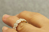 5Ct Marquise Round Cut Diamond Exquisite Engagement Ring 14K Yellow Gold Finish