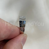 0.5ct Round Cut Moissanite Classic Men's Engagement Ring 14K White Gold Plated
