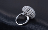 4ct Round Cut Diamond Engagement Ring 14k White Gold Finish Cocktail Round Shape