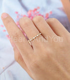 0.5ct Marquise Simulated Diamond Half Eternity Wed Band 14k Yellow Gold Plated