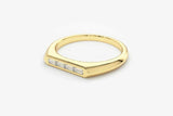 1ct Wedding Band Baguette Cut Diamond Horizontal Channel Set 14k YellowGold Over