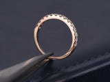 Bridal Half Eternity Wedding Ring Band 1ct Round Cut Diamond 14k RoseGold Finish