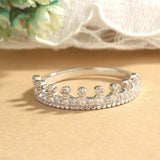 1ct Round Cut Diamond Engagement Ring Princess Crown Tiara 18k White Gold Finish