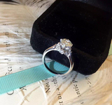1.5Ct Round Cut Diamond Vintage Solitaire Engagement Ring 18K White Gold Finish
