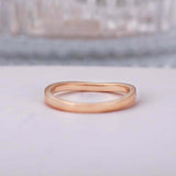 1ct Round Cut VVS1 Diamond Wedding Band Half Eternity Women 14k Rose Gold Finish