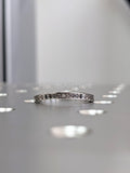 0.3ct Round Black Simulated Diamond Vintage-Inspired Band 14k White Gold Plated