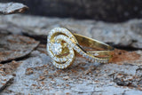 Unique Vintage Filigree Engagement Ring 2ct Round Diamond 14k Yellow Gold Finish