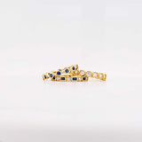 0.5ct Baguette Cut Simulated Sapphire Eternity Wed Band 14k Yellow Gold Plated