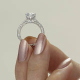 4Ct Round Cut Diamond Exquisite Vintage Solitaire Queen Ring 14K White Gold Over