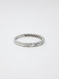 0.3ct Round Cut Moissanite Twisted Women Wedding Band 14k White Gold Plated
