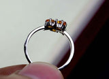 2.3ct Engagement Ring Oval Cut Citrine Stylish Partywear 14k White Gold Finish