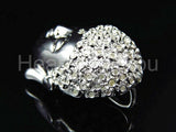 0.9ct Round Cut Moissanite Buddha Head Pendant 14k White Gold Plated NO CHAIN
