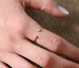 0.3ct Round Cut Diamond Open Cuff Stackable Engagement Ring 14k Yellow Gold Over
