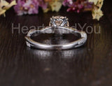 1ct Round Cut Simulated Morganite Infinity Engagement Ring 14k White Gold Plated