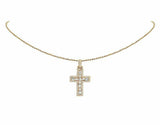 2.5ct Baguette Cut VVS1 Diamond Holy Cross Pendant 14k Yellow Gold Over NO CHAIN