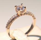 1.5ct Round Cut Diamond Engagement Ring 18k Rose Gold Finish Classic Solitaire