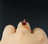 2ct Pear Cut Red Garnet Solitaire Women Engagement Ring 14k Yellow Gold Finish