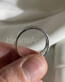 0.5ct Round Cut Moissanite Flush Eternity Wedding Band 14K White Gold Plated