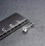 0.45ct Stud Earrings Round Cut Diamond Solitaire Women 14k White Gold Finish