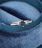 0.3ct Princess Simulated Diamond Trilogy Engagement Ring 14k Yellow Gold Plated