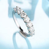 Stackable Half Eternity Wedding Band 2ct Round Cut Diamond 14k White Gold Finish