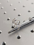 2.3ct Round Cut Moissanite Bezel Set Trilogy Women Ring 14k White Gold Plated