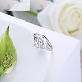 0.6ct Round Cut Diamond Engagement Ring 14k White Gold Finish Unique Solitaire