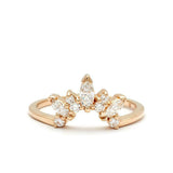 0.34ct Marquise Cut Diamond Wedding Band 14k White Gold Finish Butterfly Tiara