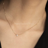 0.3ct Round Cut Moissanite Floral Cluster Pendant Chain 14k Yellow Gold Plated