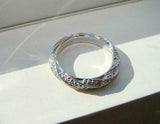 2.5ct Round Cut Diamond Twist Rope Eternity Wedding Band 14K White Gold Finish